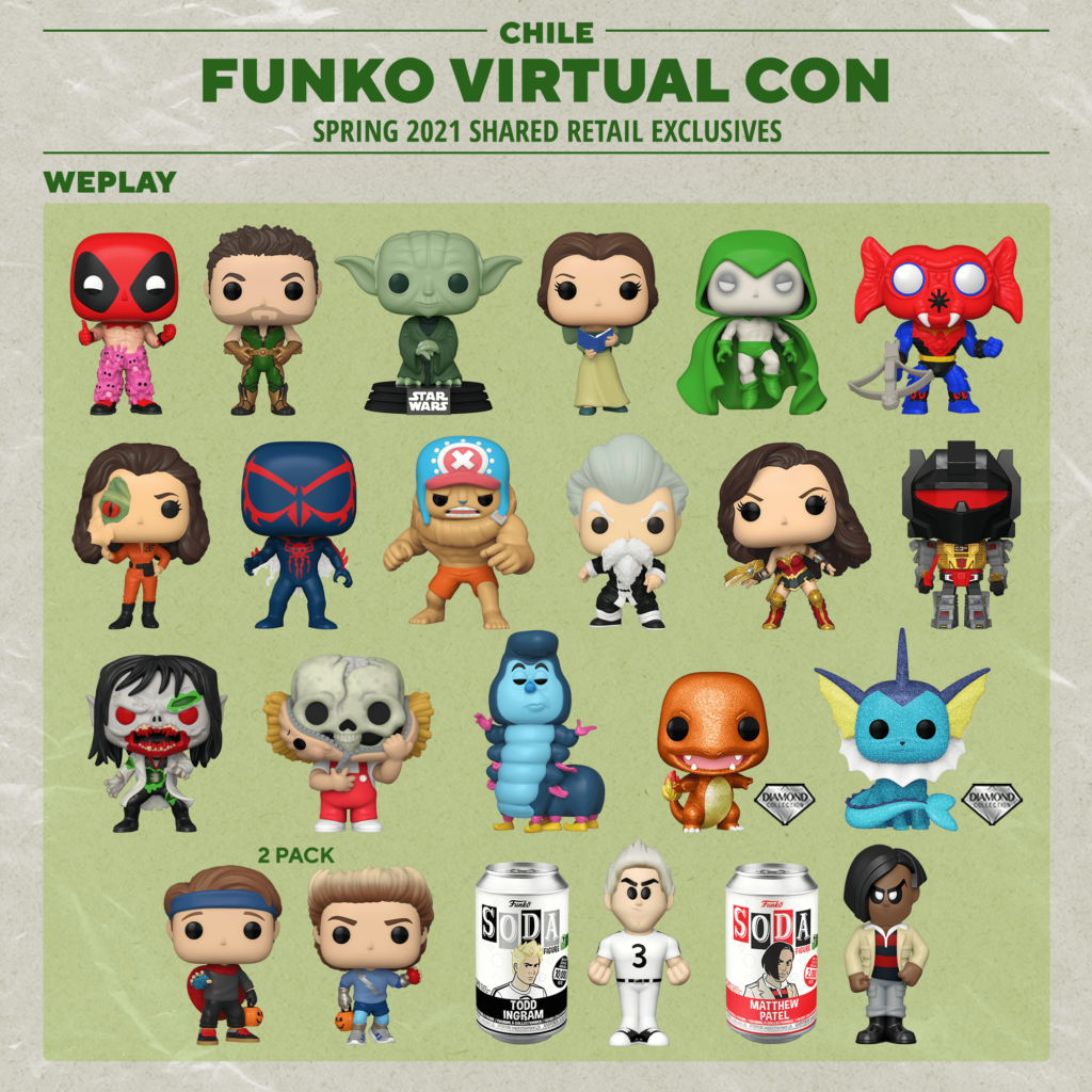2021 Funko Emeral City Comic Con Shared Retailers List Chile