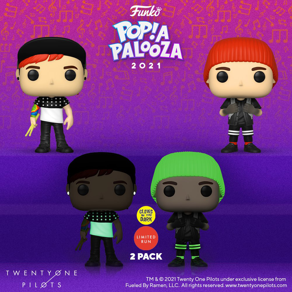 Funko Popapalooza 2021 - Twenty One Pilots - New Pop vinyl figures - Pop Shop Guide
