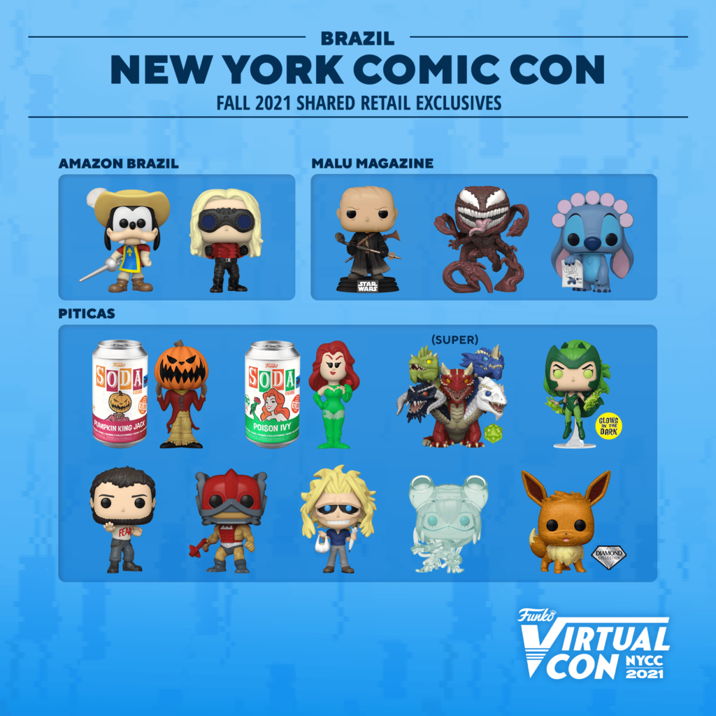 Funko Virtual Con NYCC Fall 2021 - Shared Retailers Exclusives List - Brazil