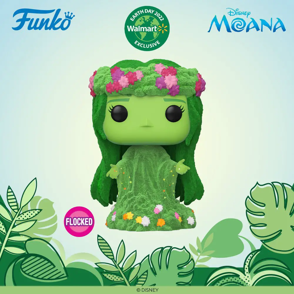 Funko Pop Walmart Earth Day 2022 - Pop Disney Moana Te Fiti (Flocked) - New Funko Pop Exclusive Figures - Pop Shop Guide