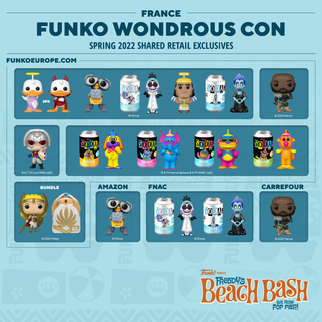 Funko Wondrous WonderCon 2022 - Funko Pop Vinyl Shared Retail Exclusives - France - Pop Shop Guide