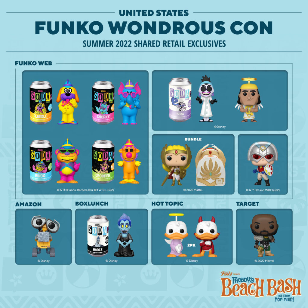Funko Wondrous WonderCon 2022 - Funko Pop Vinyl Shared Retail Exclusives - United States - Pop Shop Guide