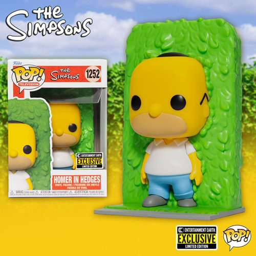 Funko Pop! Television - The Simpsons - Homer in Hedges - Entertainment Earth Exclusive - New Funko Pop vinyl Figure - Pop Shop Guide