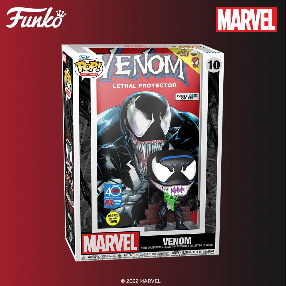 Funko Pop Comic Covers - Marvel – Venom Lethal Protector (Glow) (Venom Lethal Protector #1 - 1993) - New Funko Pop Vinyl Figure - Pop Shop Guide