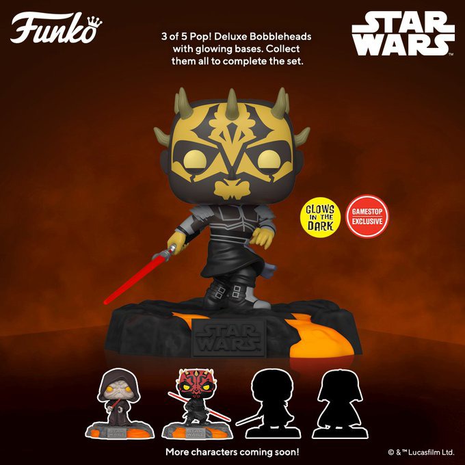 Funko Pop Star Wars - GameStop Star Wars Red Saber Series Volume 1 - Savage Opress (Glow) - New Funko Pop Vinyl Figures - Pop Shop Guide