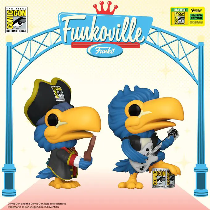 SDCC 2022 - Pop Ad Icons - Toucan Pirate + Toucan with Guitar - Funko Pop Vinyl Exclusives - Pop Shop Guide