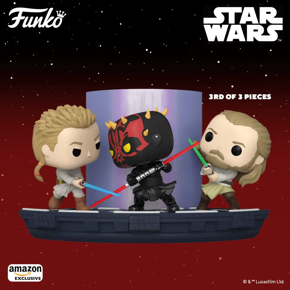Funko Pop Star Wars - Amazon Duel of The Fates Series - Qui-Gon Jinn - New Funko Pop Vinyl Figure - Pop Shop Guide