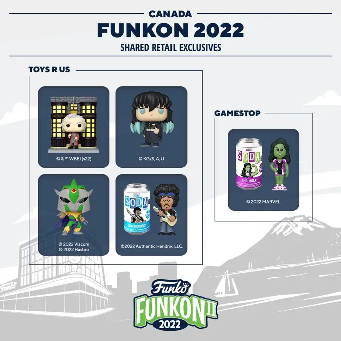 Funko FunKon 2022 - Shared Retailers - Canada - Funko Pop FunKon Exclusives - Pop Shop Guide