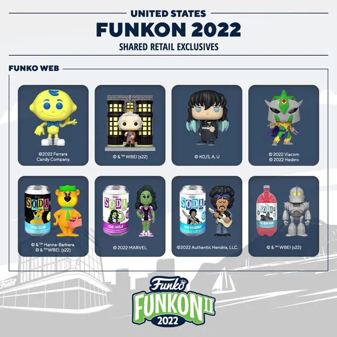 Funko FunKon 2022 - Shared Retailers - United States - Funko Pop FunKon Exclusives - Pop Shop Guide