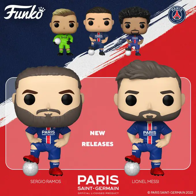Funko Pop Football - New Paris Saint Germain Football Figures - Ramos and Messi - New Funko Pop Vinyl Figures - Pop Shop Guide