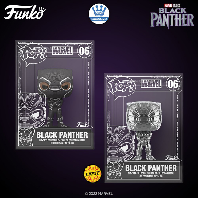 Funko Pop Die-Cast - Marvel Black Panther (with Chase Unpainted) (Funko Shop Exclusive) - New Funko Pop Vinyl Figure - Pop Shop Guide