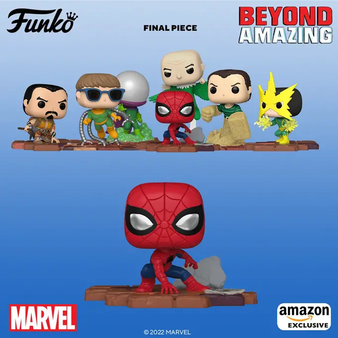 Funko Pop Marvel - Marvel Sinister Six series - Spider-Man (Deluxe) (Amazon Exclusive) - New Pop vinyl figure - Pop Shop Guide