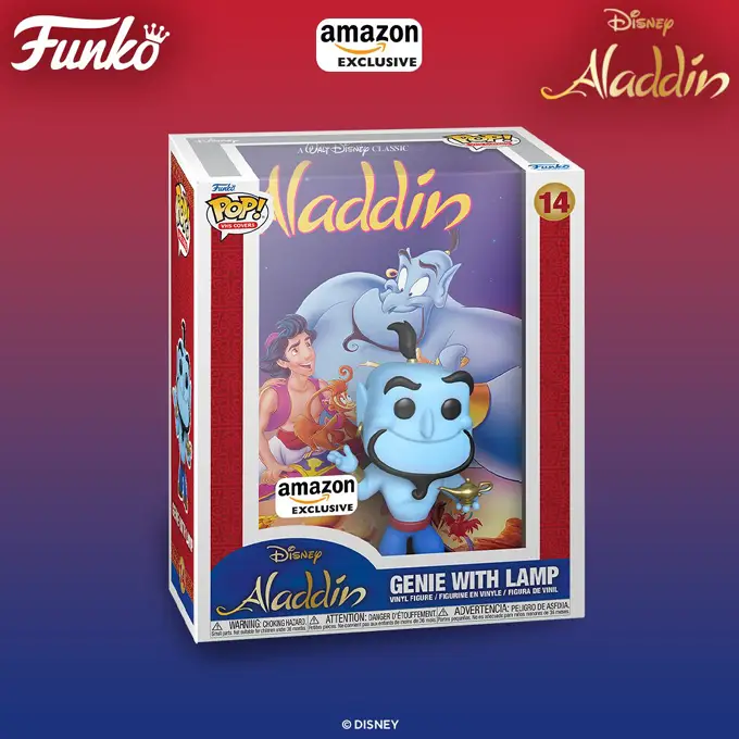 Funko Pop VHS Covers - Genie with Lamp - Aladdin (1992) - New Funko Pop Vinyl Figure - Pop Shop Guide