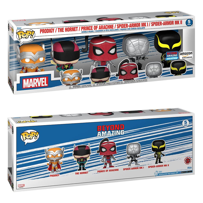 Funko Pop news - New exclusive Marvel Beyond Amazing Funko Pop! Spider-Man 5 Pack - Amazon Exclusive Box - Pop Shop Guide