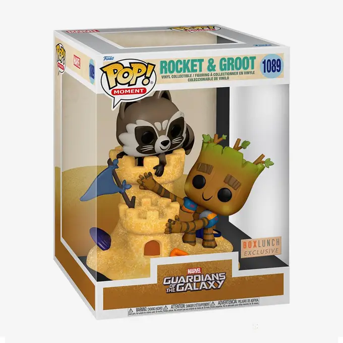 Pop! Marvel (1089) - Guardians of the Galaxy - Rocket and Groot (Beach Day) (BoxLunch) - Box) Pop Shop Guide