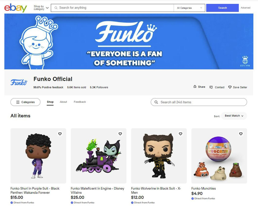 Funko announces the official Funko eBay storefront. – Pop Shop Guide ...