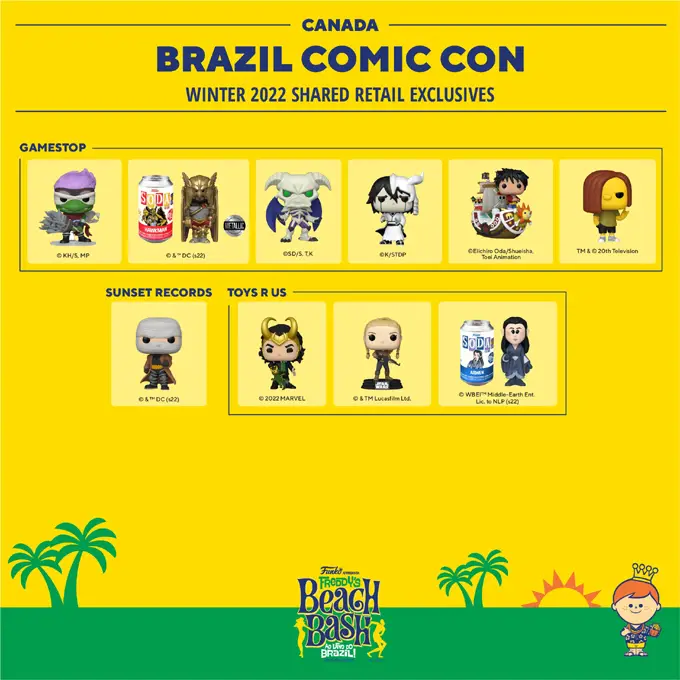 Funko CCXP Winter 2022 - Shared Retailers Exclusives List - Canada