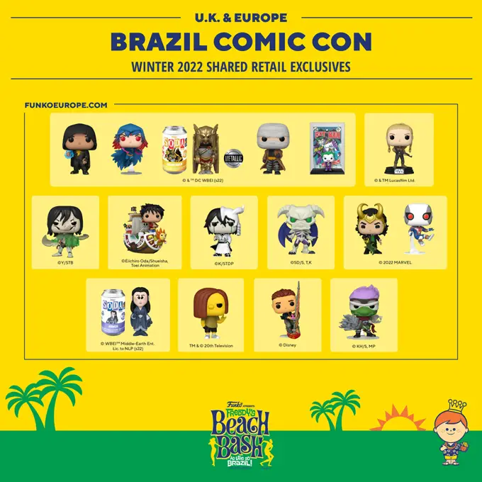 Funko CCXP Winter 2022 - Shared Retailers Exclusives List - Europe
