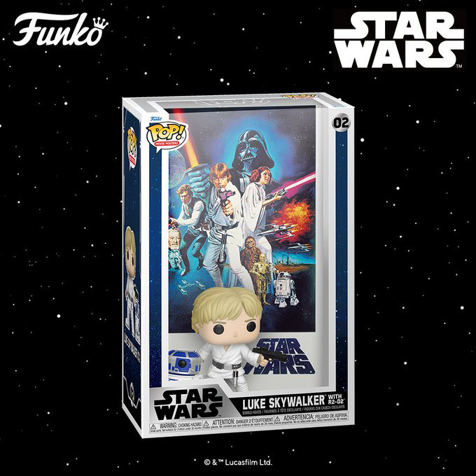 Funko Pop Movie Posters - Star Wars - Episode IV A New Hope (Luke Skywalker with R2D2) - New Funko Pop Vinyl Figure - Pop Shop Guide