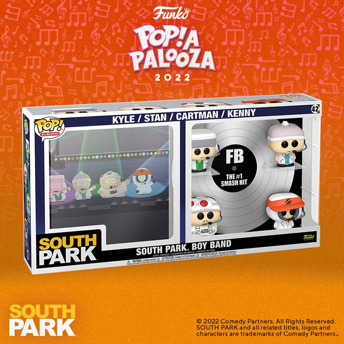 Funko Popapalooza 2022 - Funko Pop Albums - 42 - South Park Boy Band Deluxe - New Pop Vinyl Figure - Pop Shop Guide