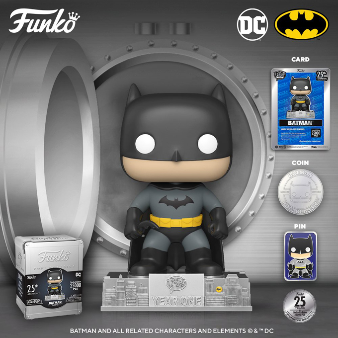 Funko Pop Classics - DC Comics Batman Funko 25th Anniversary - Limited Edition 25,000 pieces Vaulted Series - New Funko Pop Vinyl Figure - Pop Shop Guide