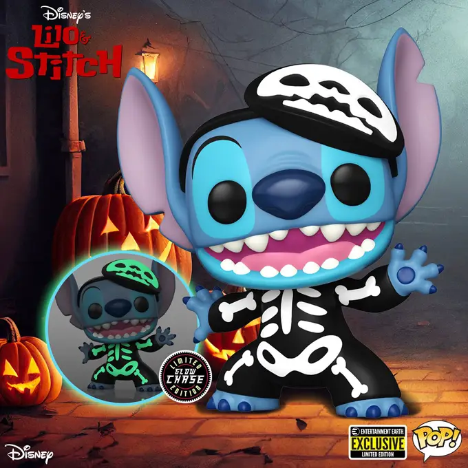 Funko Pop Disney - Lilo and Stitch - Skeleton Stitch (Entertainment Earth Exclusive) - New Funko Pop Vinyl Figure - Pop Shop Guide
