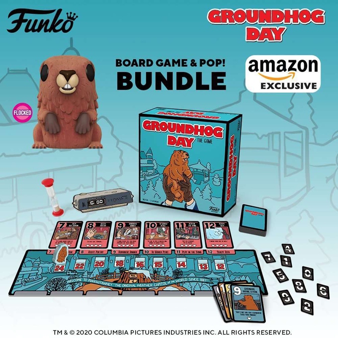 Funko Pop Movies - Groundhog Day Amazon Game Bundle - New Funko Pop vinyl figure - Pop Shop Guide