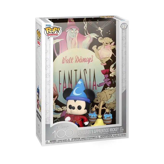 Pop! Movie Posters - (09) Sorcerer’s Apprentice Mickey with Broom – Fantasia (1940) - Box - Pop Shop Guide
