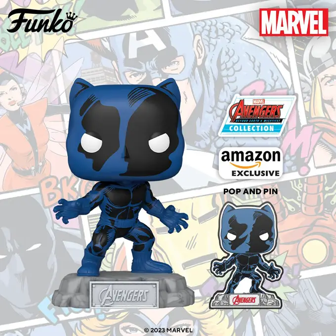 Funko Pop Marvel - Marvel Beyond Earth's Mightiest - Black Panther (with Pin (Amazon) - New Funko Pop Vinyl Figure - Pop Shop Guide