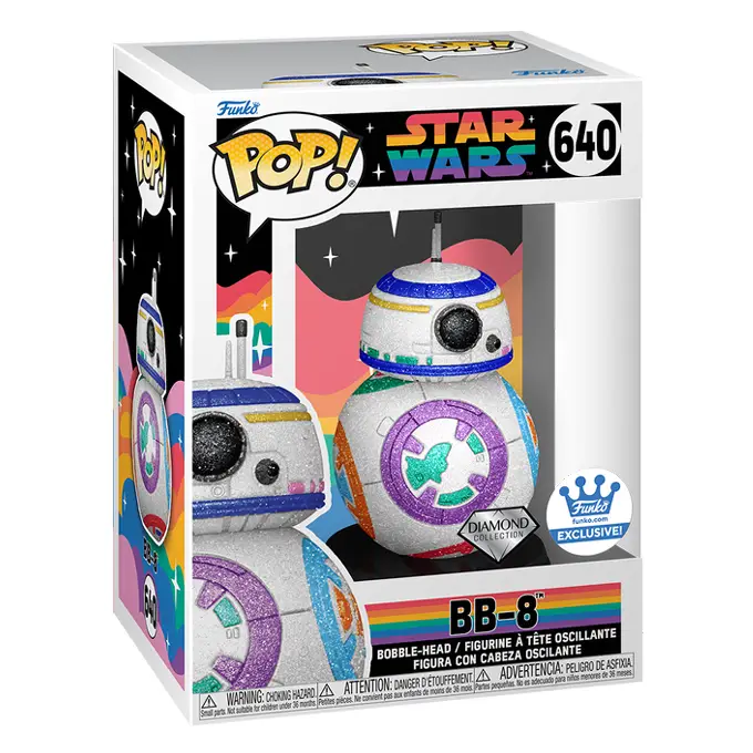 Funko Pop news - New Star Wars Pride 2023 Funko Pop! vinyl figures - Pop BB-8 (Diamond Collection) Loungefly Bag Bundle - Pop Shop Guide