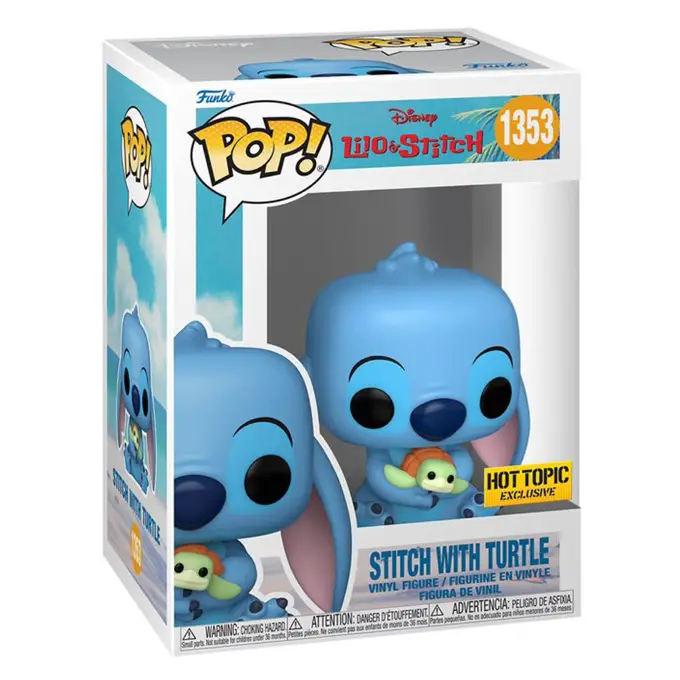 Funko Pop news - New exclusive Disney Lilo and Stitch Funko Pop! Stitch with Turtle figure - Pop Box - Pop Shop Guide