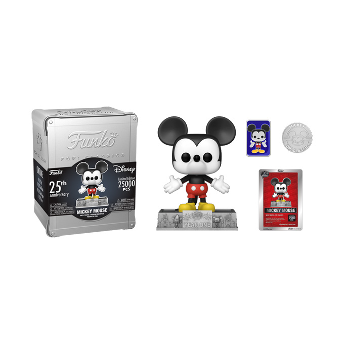 Pop! Classics - (01C) - Mickey Mouse – Funko 25th Anniversary (25,000 pcs) - 02 - Pop Shop Guide