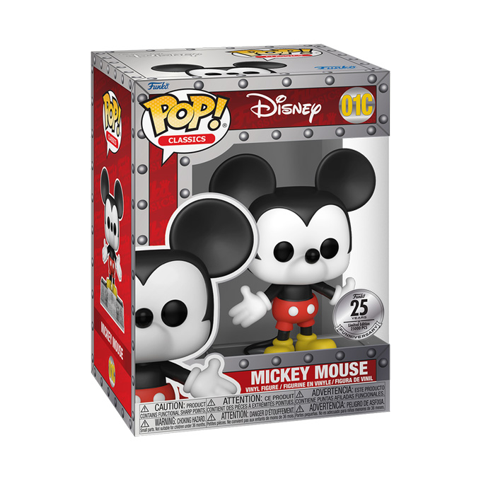 Pop! Classics - (01C) - Mickey Mouse – Funko 25th Anniversary (25,000 pcs) - 05 - Pop Shop Guide