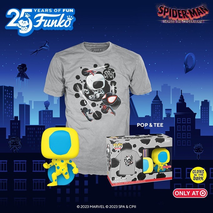 Funko Pop Marvel - Target Funko Pop Marvel Studios Selects - Spider-Man Across the Spider-Verse The Spot Black Light Glow Figure - Target - Pop Shop Guide