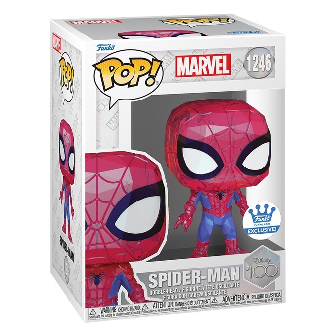 Funko Pop news - New exclusive Disney 100th Funko Pop! Marvel Spider-Man (Facet) figure - Pop Box - Pop Shop Guide