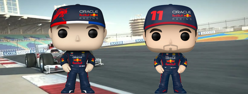 Funko Pop news - New Formula 1 Max Verstappen and Sergio Perez (Oracle Red Bull) Funko Pop! Racing figures - Pop Shop Guide