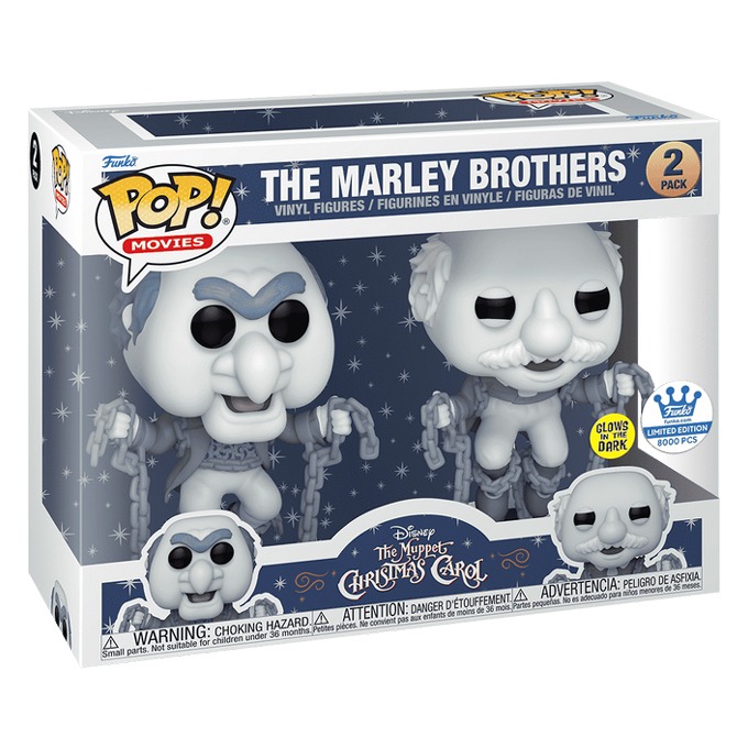 Funko Pop news - New exclusive The Muppet Christmas Carol Funko Pop! The Marley Brothers (Glow) 2 Pack - Pop Box - Pop Shop Guide