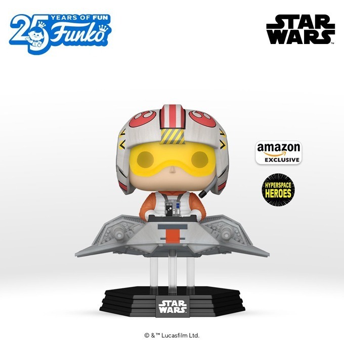 Funko Pop Star Wars - Amazon Hyperspace Heroes Series - Pop Rides Star Wars - Luke Skywalker in T-47 Airspeeder - New Funko Pop Vinyl Figure - Pop Shop Guide