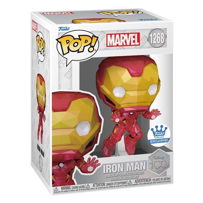 Funko Pop news - New exclusive Disney 100th Funko Pop! Marvel Iron Man (Facet) figure - Pop Box - Pop Shop Guide