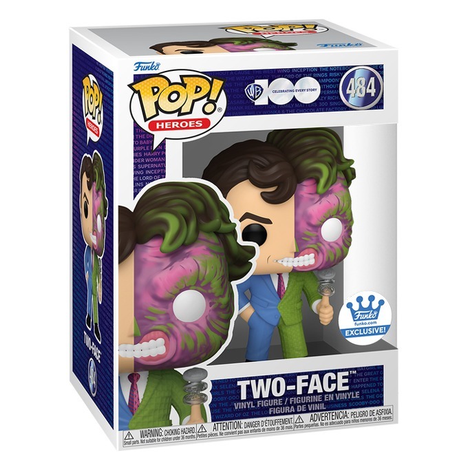 Funko Pop news - New Warner Bros. 100th Anniversary Funko Pop! vinyl Two-Face (Flipping Coin) figure - Pop Box - Pop Shop Guide