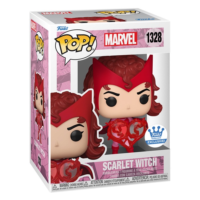 Funko Pop news - New exclusive Marvel Spider-Man and Scarlet Witch Valentine’s Day Funko Pop! vinyl figures - Pop Box Scarlet Witch - Pop Shop Guide