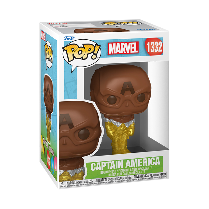 Pop! Marvel Comics - (1332) Marvel Holiday - Captain America Easter Chocolate Deco - Pop Shop Guide 680