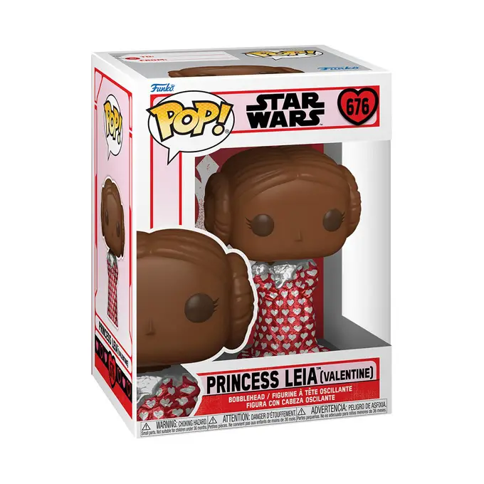 Pop! Star Wars (676) - Valentine's Day - Princess Leia (Valentine) Chocolate - Pop Shop Guide 680