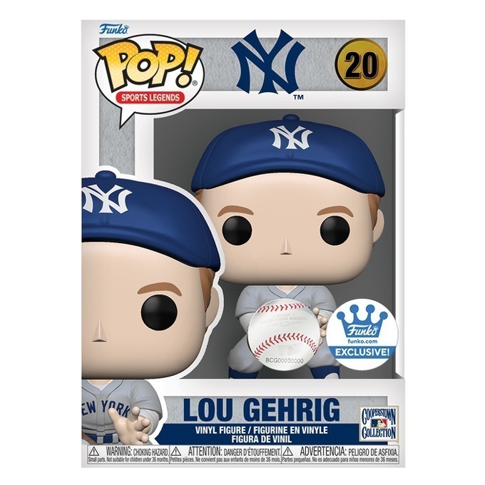 Funko Pop news - New exclusive Lou Gehrig (New York Yankees) Funko Pop! Sports Legends figure - Pop Box - Pop Shop Guide