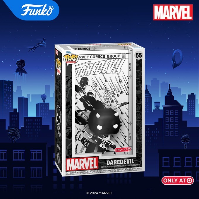 Funko Pop Comic Covers - Marvel – Daredevil (Black & White) - Daredevil (1964) #189 (1982) - Target - New Funko Pop Vinyl Figure - Pop Shop Guide