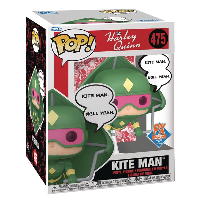Funko Pop news - New exclusive DC Harley Quinn (The Animated Series) Funko Pop! Kite Man figure - Pop Box - Pop Shop Guide